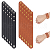 Olycraft 2Pcs 2 Colors Adjustable Plain Leather Cord Bracelet BJEW-OC0001-24A-1