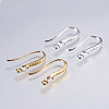 Brass Micro Pave Cubic Zirconia Earring Hooks KK-F737-54-RS-1