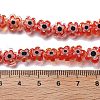 Handmade Millefiori Lampwork Beads Strands LAMP-F035-09C-4