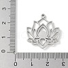 304 Stainless Steel Crystal Rhinestone Pendants STAS-E501-18P-3