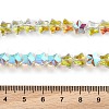 Electroplate Transparent Glass Beads Strands EGLA-U004-03A-HP02-4