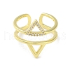 Brass Triangle Open Cuff Ring RJEW-A042-02-2