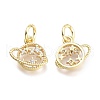 Brass Micro Pave Cubic Zirconia Pendants X-KK-P187-06G-2