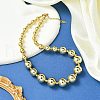304 Stainless Steel Graduated Beaded Necklace for Women NJEW-G157-04G-3
