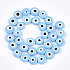 Handmade Evil Eye Lampwork Beads Strands LAMP-S191-02D-09-2