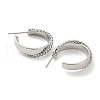 Brass Ring Stud Earrings EJEW-K264-08P-2