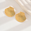 Stainless Steel Shell Shape Hoop Earrings YQ7251-2