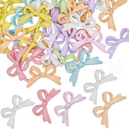 SOFPLATE 50Pcs Baking Paint Opaque Alloy Beads FIND-SP0002-43-1