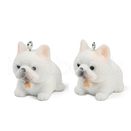 Flocky Resin Pendants FIND-A052-07H-1