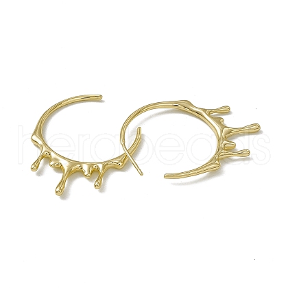 Rack Plating Brass Melting Drop Stud Earrings EJEW-F294-05G-1