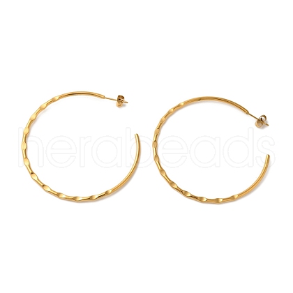 Ion Plating(IP) 304 Stainless Steel Stud Earrings for Women EJEW-Z066-01G-1