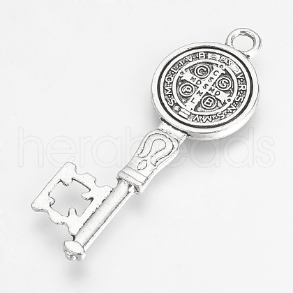 Tibetan Style Alloy Pendants TIBEP-Q064-91AS-NR-1