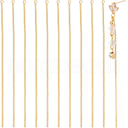Beebeecraft 20Pcs Brass Snake Chain Tassel Pendants KK-BBC0013-68-1