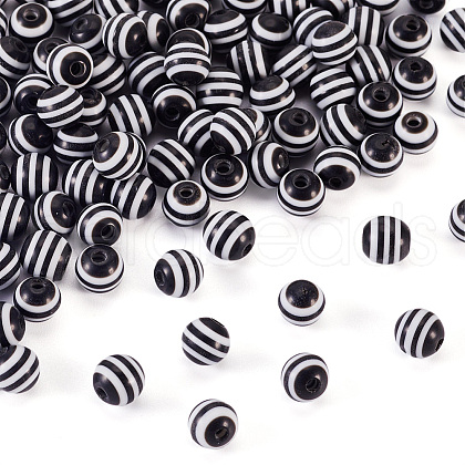 Striped Resin Beads RESI-TAG0001-01-1