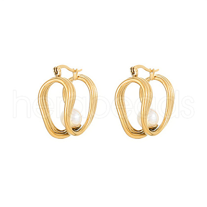 304 Stainless Steel Hoop Earrings UN9328-1-1