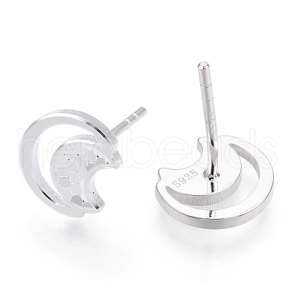 925 Sterling Silver Stud Earrings STER-T004-49S-1