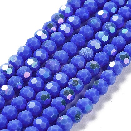 Opaque Glass Beads Strands EGLA-A035-P6mm-L07-1