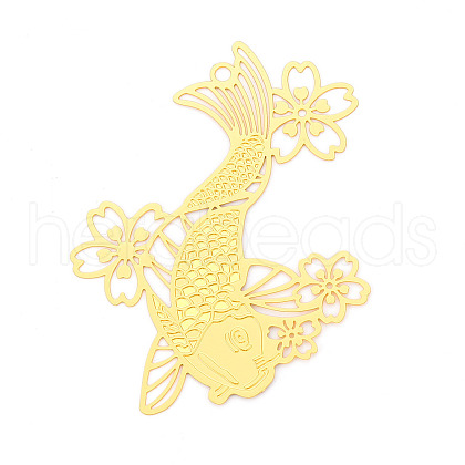 Brass Filigree Big Pendants KKC-T003-06G-1