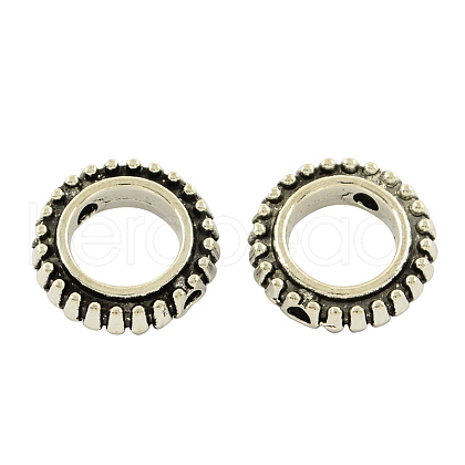 Tibetan Style Alloy Ringlike Bead Frames X-TIBEB-5245-AS-LF-1