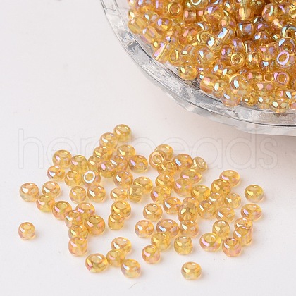 Round Trans. Colors Rainbow Glass Seed Beads X-SEED-A007-3mm-162-1