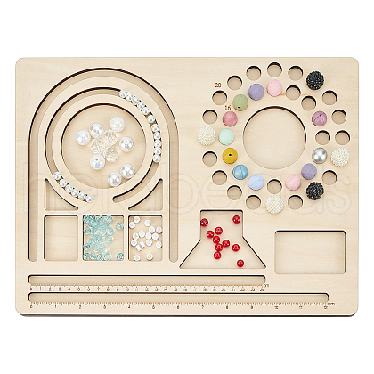 BENECREAT 1Pc Bamboo Bead Design Board TOOL-BC0003-14-1