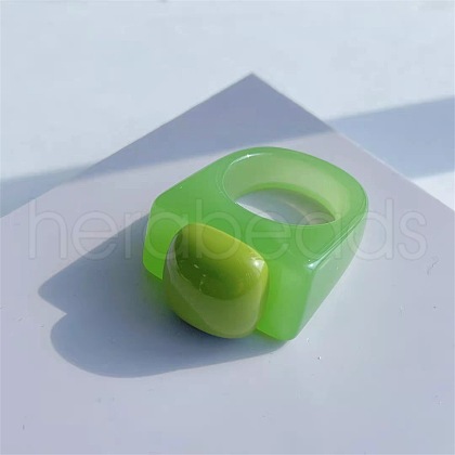 Square Resin Finger Rings FS-WG60274-03-1