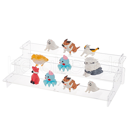 3-Tier Acrylic Model Toy Assembled Organizer Holders ODIS-WH0026-08B-1