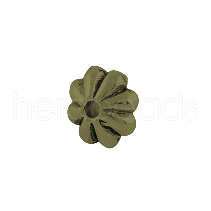 Tibetan Style Alloy Flower Spacer Beads TIBEB-0885-AB-FF-1