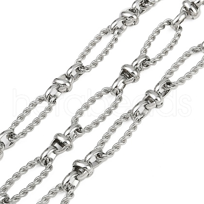 304 Stainless Steel Twist Oval Link Chains CHS-C017-08P-1