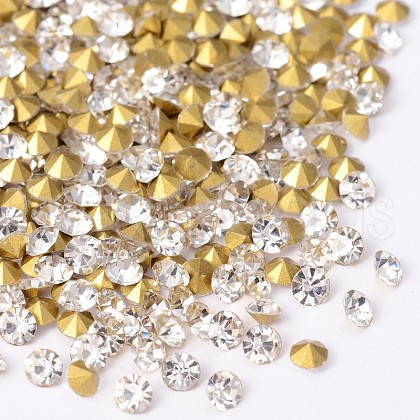 Back Plated Diamond Glass Pointed Rhinestone X1-RGLA-SS12-001-1