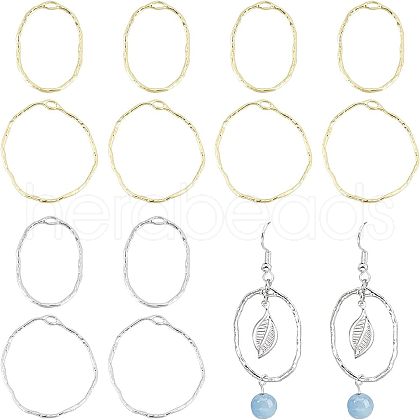 CHGCRAFT 64Pcs 2 Style Alloy Open Back Bezel Pendants PALLOY-CA0002-30-1