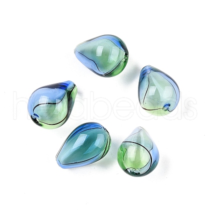 Transparent Handmade Blown Glass Globe Beads GLAA-T012-54B-1