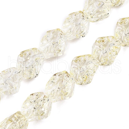 Electroplate Glass Beads Strands EGLA-N012-08F-1