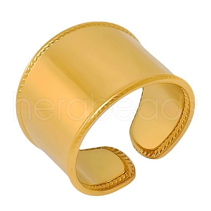 Stylish 304 Stainless Steel Wide Cuff Ring for Women RG2914-2-1