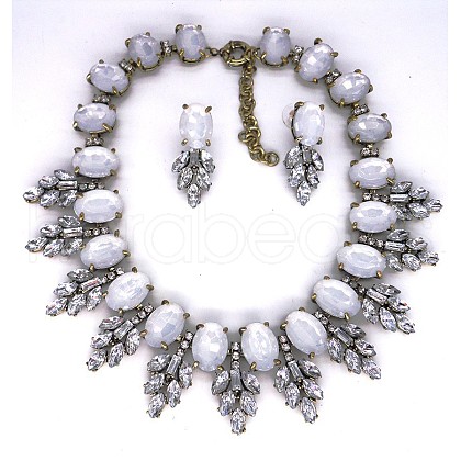 Alloy Rhinestone Jewelry Sets FS-WG3ECD0-10-1