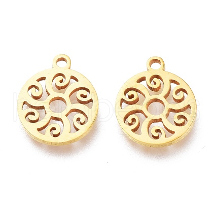 Ion Plating(IP) 201 Stainless Steel Charms STAS-A047-17G-1