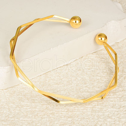 304 Stainless Steel Open Cuff Bangles XA5758-2-1