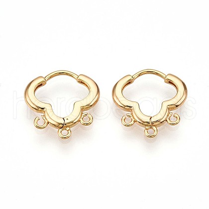 Brass Hoop Earring Finding KK-N261-55G-1