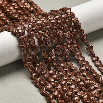 Synthetic Goldstone Beads Strands G-P575-C09-6mm-1