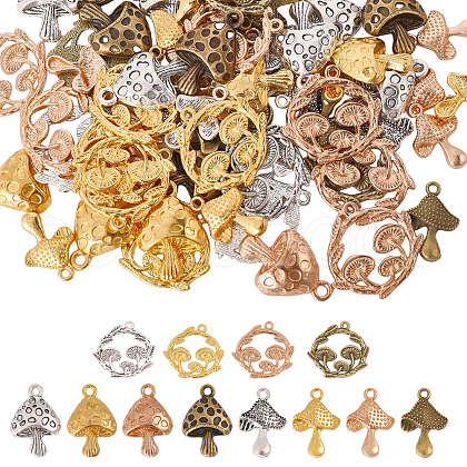 CHGCRAFT 72pcs 12 Styles Alloy Pendants DIY-CA0006-55-1