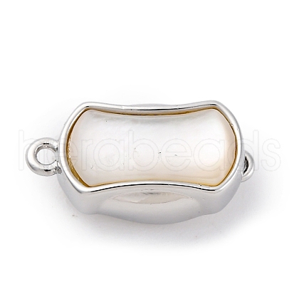 Rectangle Brass Box Clasps KK-P291-48P-02-1