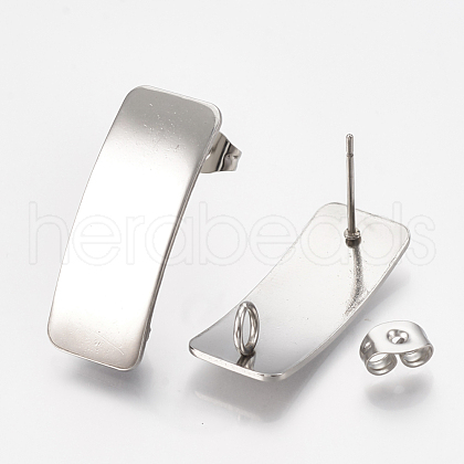 Non-Tarnish 304 Stainless Steel Stud Earring Findings X-STAS-Q231-08A-1