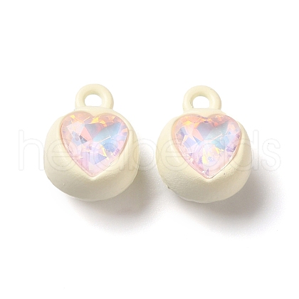 Spray Paint Alloy Rhinestone Pendants PALLOY-S186-11I-1