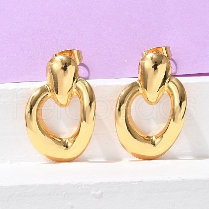 304 Stainless Steel Stud Earrings for Women EJEW-U047-04G-1