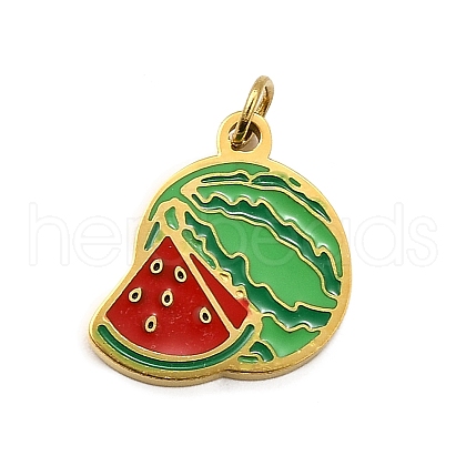 304 Stainless Steel Enamel Charms STAS-M121-11E-G-1