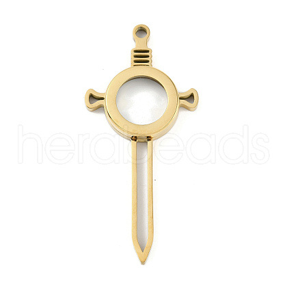 Ion Plating(IP) 304 Stainless Stee Locket Big Pendants STAS-S132-09G-02-1