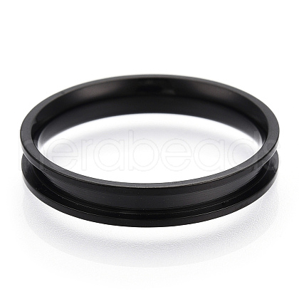 201 Stainless Steel Grooved Finger Ring Settings RJEW-TAC0017-4mm-04B-1