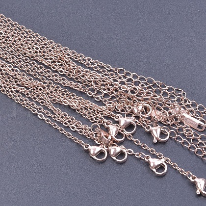 Stainless Steel Cable Chain Necklaces for DIY Jewelry Making Accessories EH9991-3-1