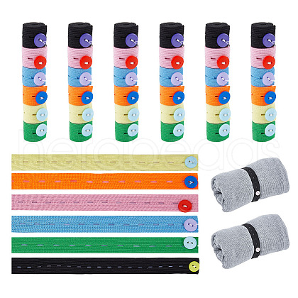 CHGCRAFT 36Pcs 6 Style Polyester Curtain Tiebacks FIND-CA0006-04-1
