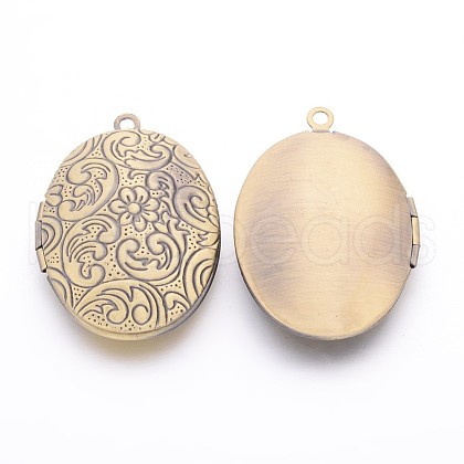 Brass Locket Pendants ECF133-1AB-1